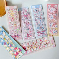 Autocollants de décoration pour bricolage, mignon décor holographique en forme d'ourson, lapin, ours, journal à main, 30 pièces