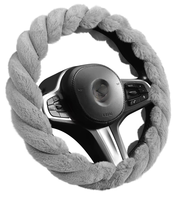 Accessoires automobiles personnalisés, housse de volant de voiture mignonne et moelleuse, housse de volant en fourrure douce pour femmes