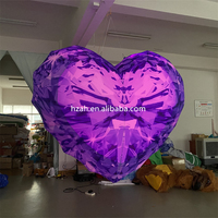 Accessoires diamantés gonflables géants à LED pour fêtes