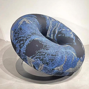 Donut Shaped Velvet <b>Bean</b> <b>Bag</b> <b>Chair</b> Oversized and Comfortable Lazy for Adults and Kids Living Room Dining or Bedroom Furniture - Product Image 5
