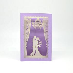 การ์ดเชิญงานแต่งงานแบบตัดเลเซอร์ล่าสุด พร้อมการ์ดโรแมนติกแบบจูบในวันแต่งงาน การ์ดอวยพรป๊อปอัพ 3 มิติ ทำมือสำหรับเจ้าบ่าวเจ้าสาว - Product Image 6