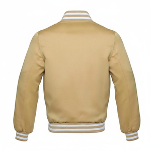 Veste de baseball pour enfants sur mesure, couture fine, longue, col montant, lettres de l'équipe de lycée sur le devant, prix de gros - Product Image 1