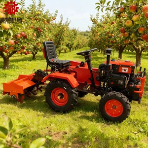 Tractor Pequeño Diésel de 18 HP con Ruedas, Rototiller y <span class=keywords><strong>Arado</strong></span> para Labranza Agrícola y Plantación en Jardines, Precio de Tractor Agrícola - Product Image 3