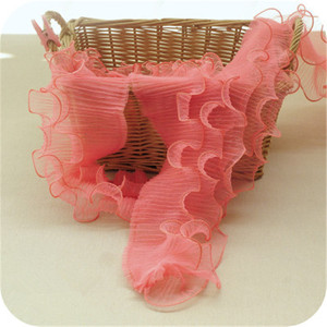 Nastro in Organza a Tre Strati da 12CM con Pieghe Elastiche a Foglia di Loto, Accessori per Abbigliamento Fai-da-Te, Decorazioni per Scarpe e Borse - Product Image 5