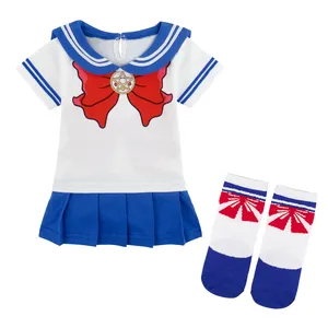 Disfraz de Sailor Moon para niñas pequeñas, traje de Anime de manga corta, Disfraces de Halloween para bebés, ropa para recién nacidos de Tsukino Usagi