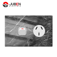 Prise murale USB haute efficacité en acrylique avec 2 prises CA, 2 ports USB, 250V 10AX, 2 interrupteurs, homologuée SAA, vente au détail Nouvelle-Zélande