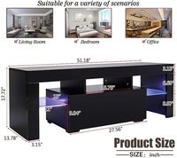 Meubles TV modernes et intelligents, station de télévision LED, Center de divertissement pour Gaming avec changement de couleur, éclairage universel