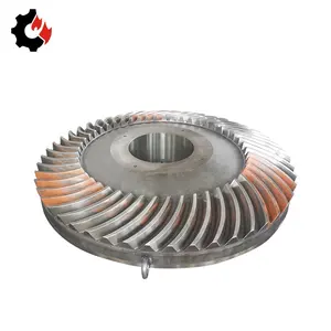 Heavy Gearbox 20CrMnTi High Quality Forged Steel Big Spiral Bevel Gear