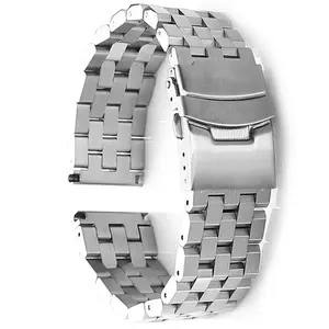 Bracelet CAOWTAN 18mm 22mm 20mm pour <span class=keywords><strong>Samsung</strong></span> Galaxy <span class=keywords><strong>Gear</strong></span> <span class=keywords><strong>S3</strong></span> Band Watch 3 46mm Active2 en acier pour Huawei Watch pour <span class=keywords><strong>Xiaomi</strong></span> Amazfit GTR2 - Product Image 2