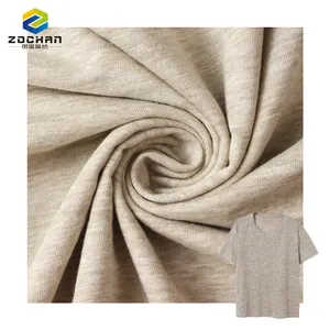 high quality 160gsm 100% pima cotton slub jersey GOTS OCS GRS knit fabric for t shirt dress