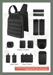 Gilet Tattico Nero Personalizzato di Alta Qualità con Cinghie Regolabili Spedizione Rapida Attività all'Aperto Poliestere Attrezzatura Professionale - Product Image 5