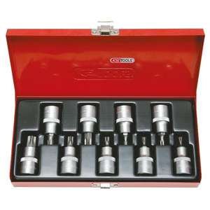 KS เครื่องมือ-911.1386ชุดซ็อกเก็ตบิชท์ Torx, tamperproof, 1/2 '', TB20-TB60 (9ชิ้น)-EAN 4042146046647ซ็อกเก็ตมือ1/2" - Product Image 2