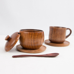 Solid Wood Spice Jars With Lids Set Of 3 <b>Kitchen</b> Condiment Containers For <b>Storage</b> M Size - Product Image 2