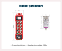 Control Remoto Inalámbrico de Larga Distancia, Mini, 8 Botones, de Una Sola Velocidad, Transmisor y Receptor para Plataforma Elevadora