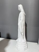 Statue de la Vierge Marie en jade blanc, artisanat en cristal sculpté pour le Feng Shui, décoration artistique et de collection, vente en gros