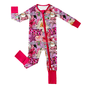 Pagliaccetto di natale bambino Zippy bambino dormire il bambino neonato pagliaccetto di bambù con Zip su pigiama Footie tuta - Product Image 6
