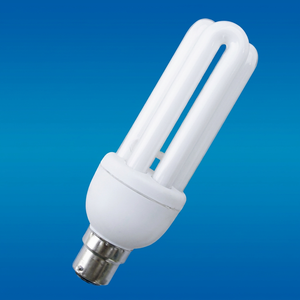 หลอดไฟ CFL ขั้ว B22 รูปตัวยู แสงขาว 6000K 80lm/W 6000 ชั่วโมง CRI 80 AC 220V รับประกัน 2 ปี ยี่ห้อ OEM พลาสติก 720 ลูเมนส์ - Product Image 1