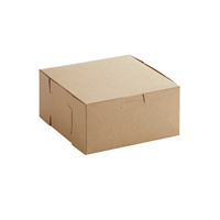 Boîte d'emballage alimentaire personnalisée en carton kraft pour boulangerie, 30 x 20 x 10 cm, ventilée, avec fenêtre, idéale pour pâtisseries, desserts et gâteaux