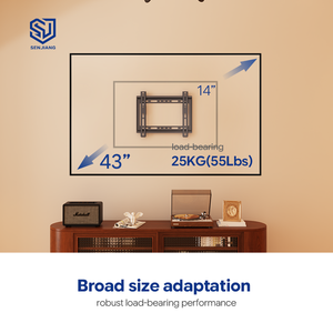 Support mural <span class=keywords><strong>TV</strong></span> en acier laminé à froid VESA 250x200, fixation fixe pour téléviseurs de 14 à 43 pouces, personnalisable, vente en gros usine - Product Image 3