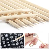 Lot de 100 bâtonnets en bois pour ongles, repousse-cuticules, outils de manucure et pédicure pour le retrait de strass et de points décoratifs