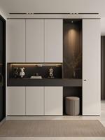 Meubles d'entrée modulaires en bois personnalisables, style moderne, légers et luxueux, armoires à chaussures, armoires murales