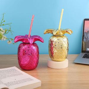Botellas de plastique 500ml fraise paille bouteille d'eau mignon été Portable en plastique dessin animé fille enfants boire bouteille de jus - Product Image 4