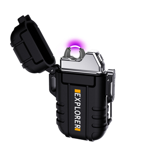 Grand Briquet <span class=keywords><strong>Plasma</strong></span> USB en Forme d'ARC, Électrique, en Plastique, Étanche IP56, Coupe-Vent, Portable, Rechargeable, pour Camping et Barbecue en Extérieur - Product Image 1