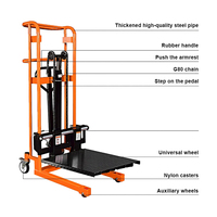SYNGE Almacén Carretilla elevadora 200kg Capacidad de carga Elevador manual Apilador para camión de reparto
