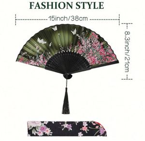 Bamboo Folding Fan Eco-Friendly Paper <b>Hand</b> Fan with Eco-Friendly <b>Paint</b> for Home Decor New Year Festivals and Business Gifts - Product Image 4