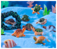 Miniature mignon Animal Mang Dai chanceux mystère aveugle sac enfant bain bombe jouet résine tortue tortue 3d Mini Figurine Aquarium décor