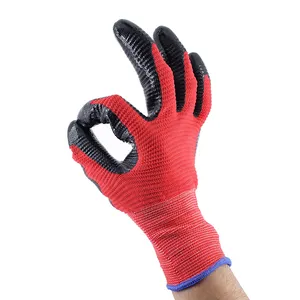 Hot Selling Good Quality Nitrile Coated Work Gloves For Industrial Gardening Work