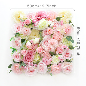 Panneau mural de fleurs artificielles en pompon de rose <span class=keywords><strong>pas</strong></span> <span class=keywords><strong>cher</strong></span>, décoration de fond de mariage, <span class=keywords><strong>mur</strong></span> de fleurs - Product Image 2