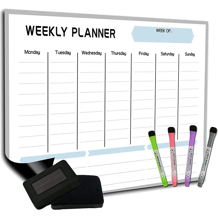 Dry Erase Magnetic Weekly Planner Board Magnetic Whiteboard Calendar For Refrigerator Magnetic Whiteboard Fridge