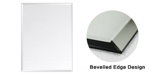 BOLEN <span class=keywords><strong>specchio</strong></span> da toeletta in vetro per bagno a parete <span class=keywords><strong>senza</strong></span> <span class=keywords><strong>cornice</strong></span> <span class=keywords><strong>specchio</strong></span> smussato argento - Product Image 4