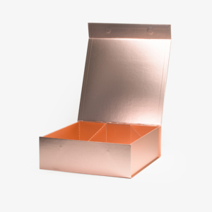 Fast Shipping 25pcs square Rose Gold Hard <b>Cardboard</b> Flip Top Hamper <b>Gift</b> <b>Box</b> Packaging - Product Image 2