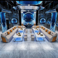 Kommerzielle Fast-Food-KTV-Nachtclub-Vintage-Möbel, Halbrunder Bartisch, Hotel-Lobby-Sitzecke, KTV-Sofa-Bar-Set