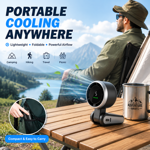 <span class=keywords><strong>Ventilatore</strong></span> Portatile Pieghevole Turbo <span class=keywords><strong>Mini</strong></span> con Display Digitale, 5 Velocità Regolabili, Silenzioso, da Tasca e Scrivania per Viaggi, Ufficio, Casa - Product Image 5