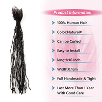 Ekstensi Rambut Dreadlock Premium Buatan Tangan Inter Locs Rambut Asli Siap Kirim