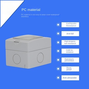 Enchufe con toma de tierra Enchufe de pared impermeable Salida impermeable Nuevo diseño enchufe IP55 Interruptor Caja de interruptor impermeable - Product Image 3