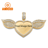 Pendentif photo personnalisé Hip Hop VVS Iced Out Moissanite Diamant DIY pour femmes et hommes, bijoux de rappeur