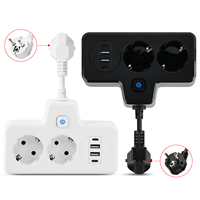 Offre Spéciale prises standard de l'ue prise multiprise prise d'éclairage multifonction avec port USB chargeur prises murales parasurtenseur