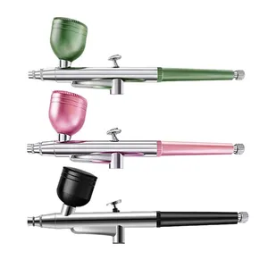 Pistolet aérographe pour ongles, portable, simple <span class=keywords><strong>action</strong></span>, avec kit de nettoyage, outil de remplacement pour Nail Art Model Painting - Product Image 1
