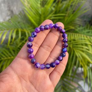 Purple Round Stone Beads for <b>Bracelet</b> Making 8mm Size Certified Sugilite <b>Bracelet</b> Sugilite Beads Stone (8.mm) 87carat bulk price - Product Image 3