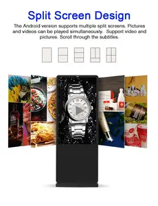32 인치 49 인치 플로어 스탠드 LCD 터치 스크린 광고 디스플레이 대화 형 디지털 간판 키오스크