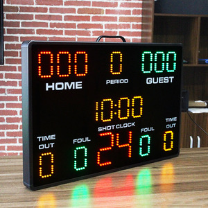 CP43 papan skor Digital <span class=keywords><strong>LED</strong></span>, papan skor basket multifungsi dengan kendali jarak jauh pengatur waktu hitung mundur peralatan lapangan - Product Image 4