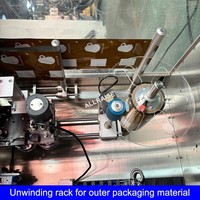 Machine d'emballage automatique pour sachets de café filtre, avec scellage ultrasonique du filtre interne et unité d'emballage intégrée pour sachet extérieur en feuille thermoscellable