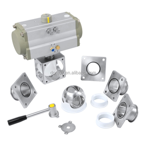 DONJOY sanitaire tri clamp sus304 316l multi-port vanne à boisseau sphérique à quatre voies 1 pouce type <span class=keywords><strong>LL</strong></span> sans rétention - Product Image 2