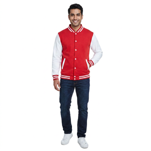 Veste universitaire personnalisée pour hommes col montant hiver collège veste de baseball patchwork brodé collège veste de baseball pour hommes - Product Image 1