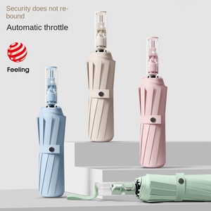 Safe Anti-Rebound <b>Automatic</b> Mechanical <b>Umbrella</b> Black Rubber Sunscreen Sunny Rain Dual-Purpose Manufacturers Stock - Product Image 3