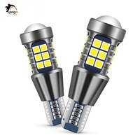 Ampoule LED universelle pour voiture 12V DC T15 3030 27SMD W16W Canbus, clignotant, frein, marche arrière, feux stop, rouge, blanc, ambre